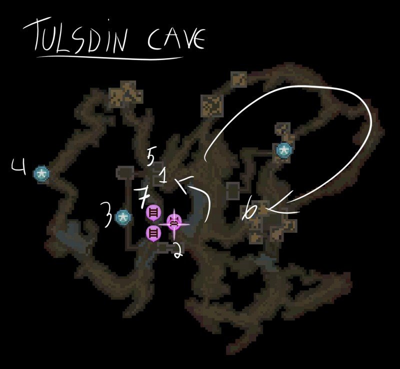 Tulsdin Cave Map