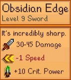 Obsidian edge
